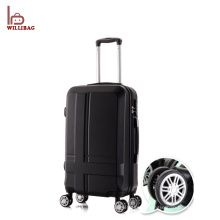 Light Weight ABS Carry On Trolley Luggage Bag in Black